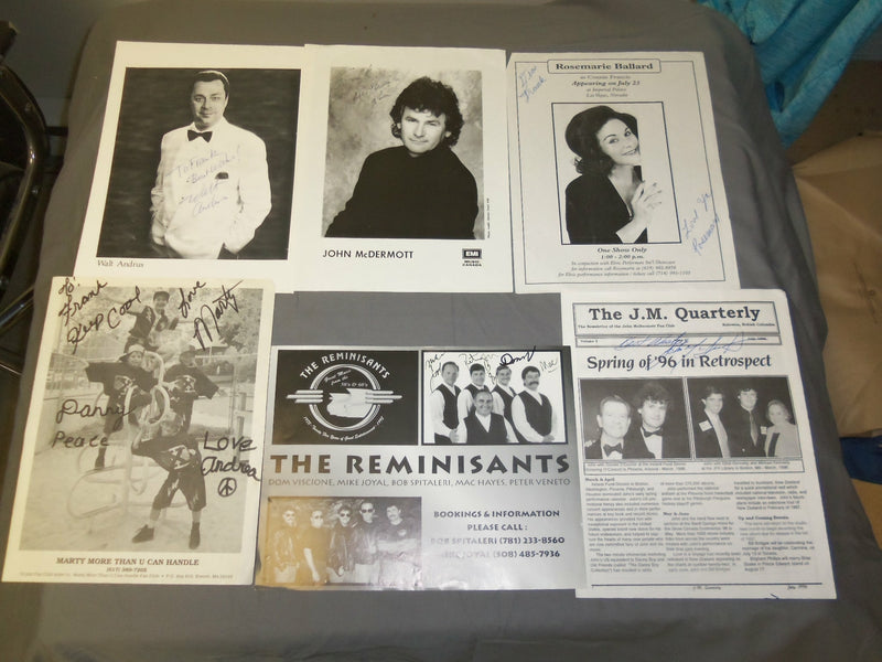 ASSORTED ENTERTAINER 8 X 10 AUTOGRAPHED PHOTOS - LOT OF 6 - J 4078