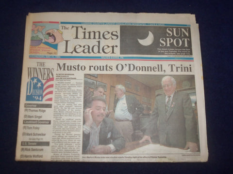 1994 MAY 11 WILKES-BARRE TIMES LEADER - MUSTO ROUTS O'DONNELL, TRINI - NP 8116