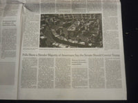 2021 FEBRUARY 10 NEW YORK TIMES - SENATE VOTES TO TRY TRUMP OVER CAPITOL RIOT