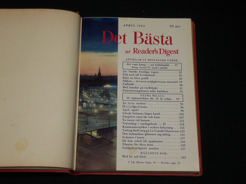 1953 APRIL DET BASTA UR READER'S DIGEST SWEDISH EDITION MAGAZINE - KD 6393
