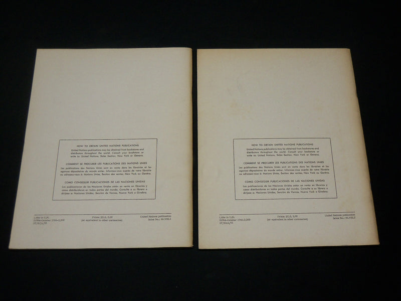 1966 U. N. UNIT - LOAD SYSTEM OF CARGO SHIPMENTS REPORTS LOT OF 2 - O 2750