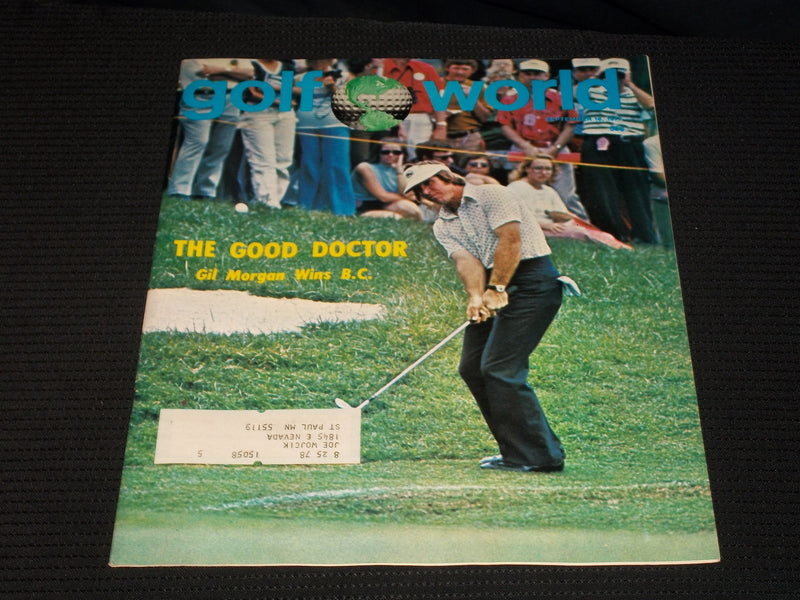 1977 SEPTEMBER 16 GOLF WORLD MAGAZINE - GIL MORGAN FRONT COVER - E 6601