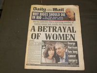 2001 MAY 4 DAILY MAIL (BRITISH) NEWSPAPER - GEORGE HARRISON LUNG CANCER- NP 3231
