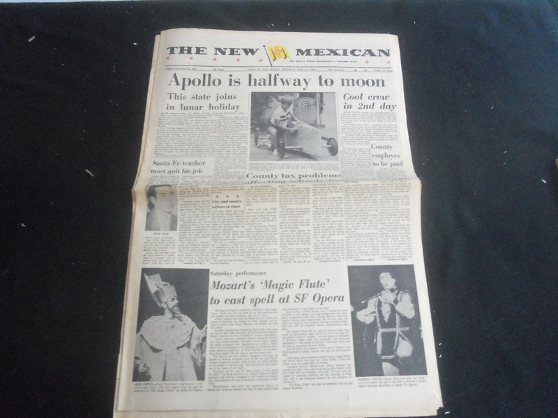 1969 JULY 17 THE NEW MEXICAN NEWSPAPER - APOLLO IS HALFWAY TO MOON - NP 5861
