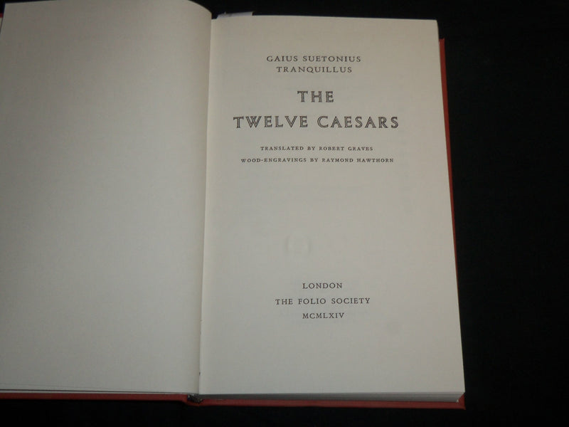 1995 THE TWELVE CAESARS HARDCOVER BOOK BY ROBERT GRAVES W/ SLIPCASE - KD 6915