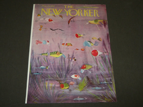1957 MAY 25 NEW YORKER MAGAZINE FRONT COVER ONLY - GREAT ART FOR FRAMING