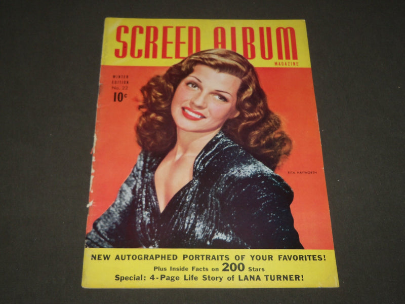 1942 WINTER SCREEN ALBUM MOVIE MAGAZINE NO. 22 - RITA HAYWORTH COVER - M 159