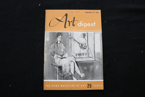 1945 FEB 15 THE ART DIGEST MAGAZINE - A SOLO BY MAX WEBER COVER - E 10228