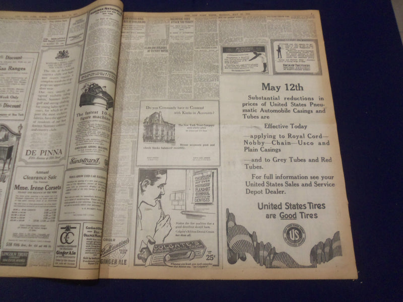 1919 MAY 12 NEW YORK TIMES - 15,000,000 SUBSCRIBE TO VICTORY LOAN - NT 9245