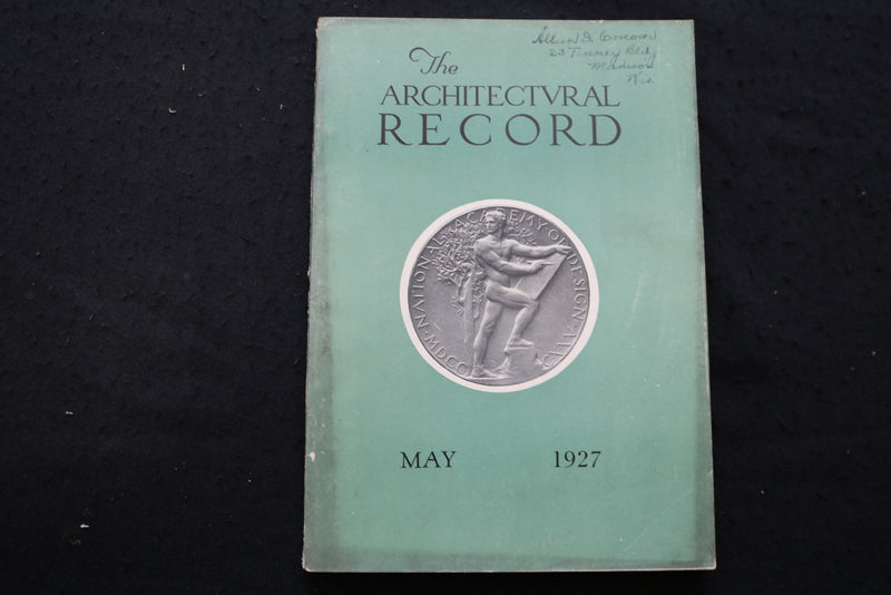 1927 MAY ARCHITECTURAL RECORD MAGAZINE - B 3428G