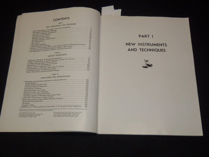 1945 MEASUREMENTS EQUIPMENT AND TECHNIQUE CATALOG - G. E. - KD 6524J