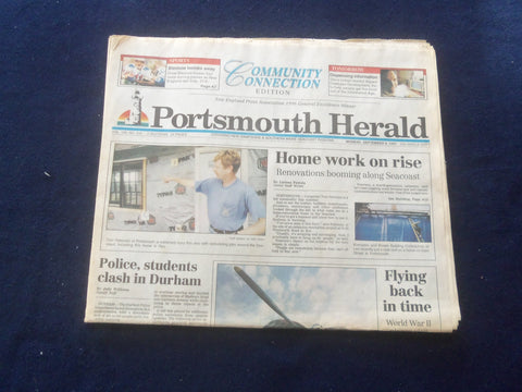 1997 SEP 8 PORTSMOUTH (NH) HERALD NEWSPAPER - POLICE & STUDENTS CLASH - NP 6137