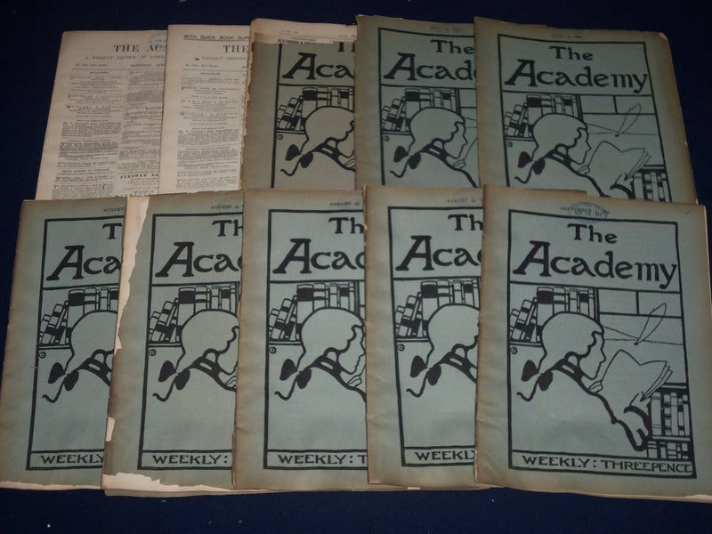 1898-1899 THE ACADEMY WEEKLY REVIEW OF LITERATURE LOT OF 35 - LONDON - O 2232