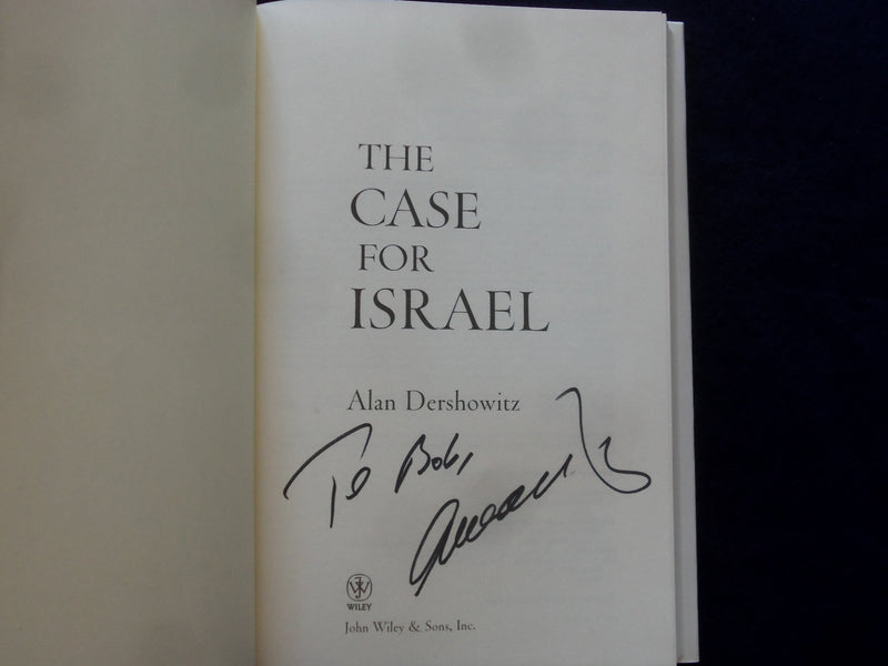 2003 THE CASE FOR ISRAEL HARDCOVER BOOK BY ALAN DERSHOWITZ - SIGNED - KD 9318