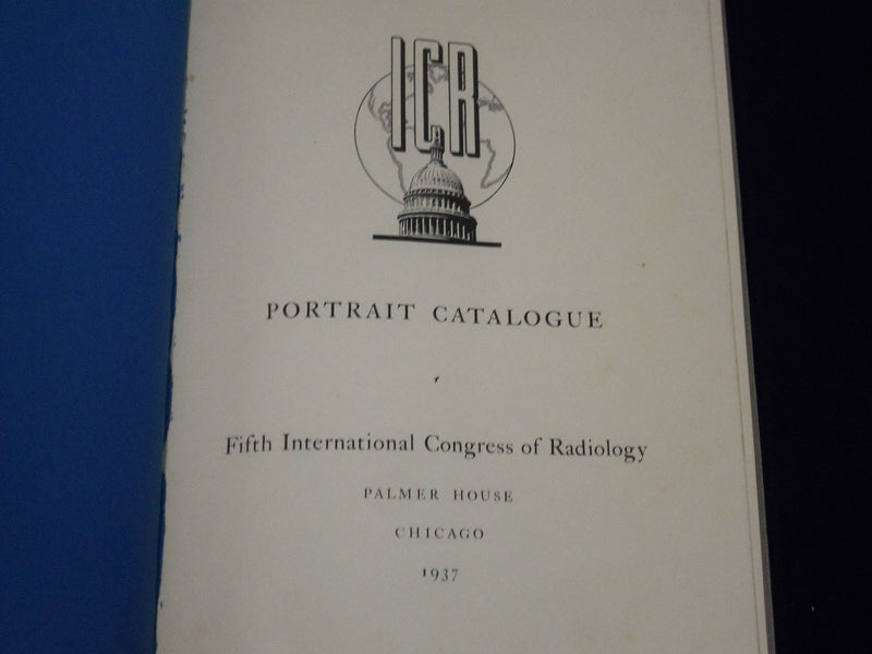 1937 FIFTH INTERNATIONAL CONGRESS OF RADIOLOGY ICR CATALOGUE - PHOTOS - J 1931