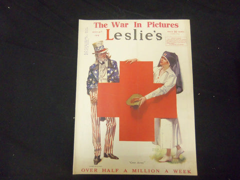 1918 MAY 18 LESLIE'S WEEKLY MAGAZINE - COME ACROSS - ST 2198