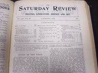 1904 SATURDAY REVIEW 2 BOUND VOLUMES - COMPLETE YR- PUBLISHED IN LONDON - R 1089