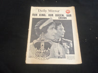 1937 MAY 12 DAILY MIRROR NEWSPAPER - LONDON - OUR KING, QUEEN, CROWN - NP 5752