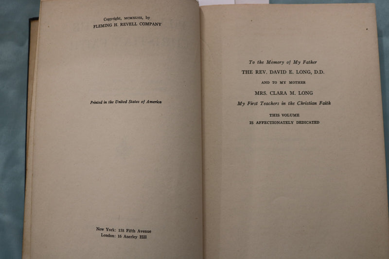 1942 PILLARS OF THE CHRISTIAN FAITH HARDCOVER BOOK BY ABRAM LONG - KD 9632