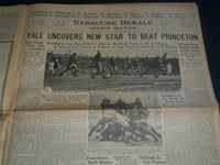 1929 SYRACUSE NY HERALD NEWSPAPER - COLGATE CRUSHES SYRACUSE 21-0 - NP 3788