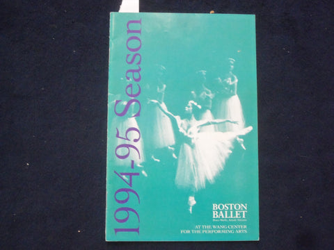 1994-1995 COPPELIA PROGRAM - BOSTON BALLET - SIGNED PROGRAM - J 9725