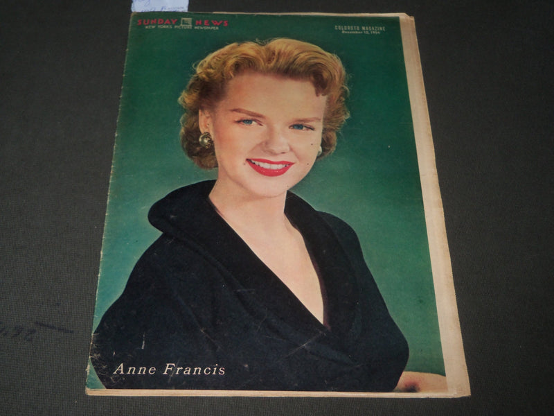1954 DECEMBER 12 SUNDAY NEWS NEW YORK'S PICTURE NEWSPAPER - ANNE FRANCIS- J 2901