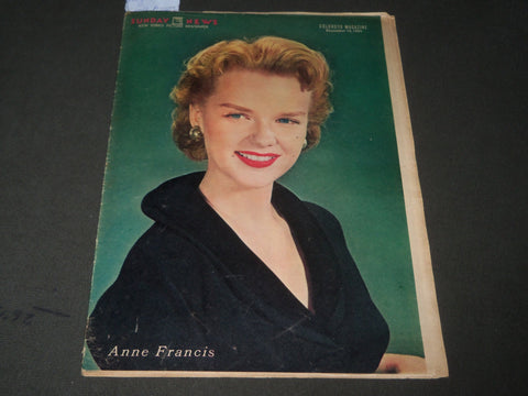 1954 DECEMBER 12 SUNDAY NEWS NEW YORK'S PICTURE NEWSPAPER - ANNE FRANCIS- J 2901
