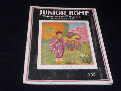 1925 MAY JUNIOR HOME MAGAZINE NICE ILLUSTRATED COVER - E 2406