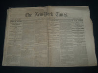 1865 AUGUST 10 NEW YORK TIMES NEWSPAPER - SARATOGA RACE TRACK - NP 3989