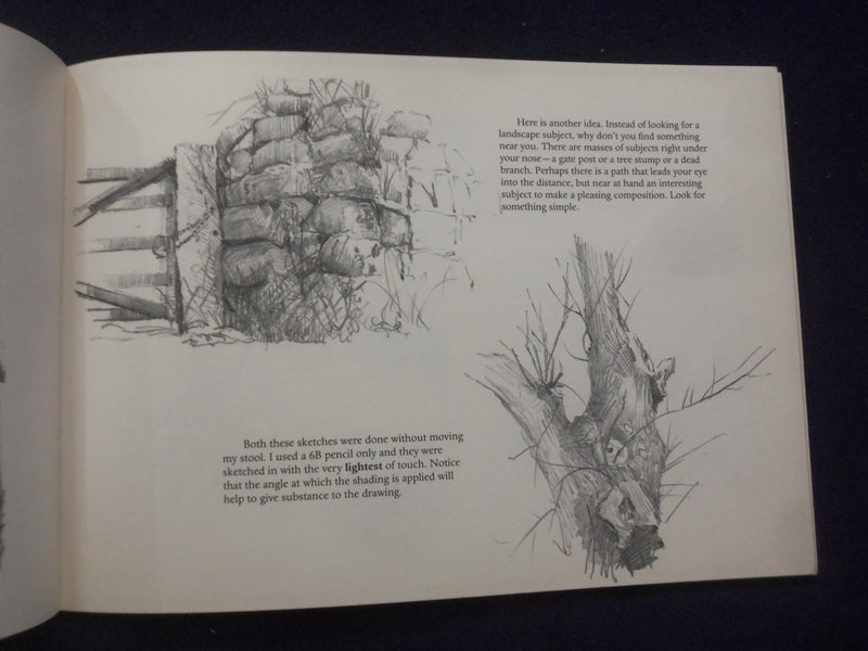 1995 SKETCHING WITH A PENCIL SOFTCOVER BOOK - JOHN HAMILTON INSCRIBED - J 8410