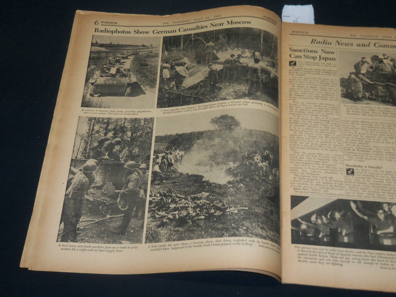 1941 JULY 29 PM'S WEEKLY NEWSPAPER - JAPS MAY GET OIL AS TENSION EASES - NP 4927