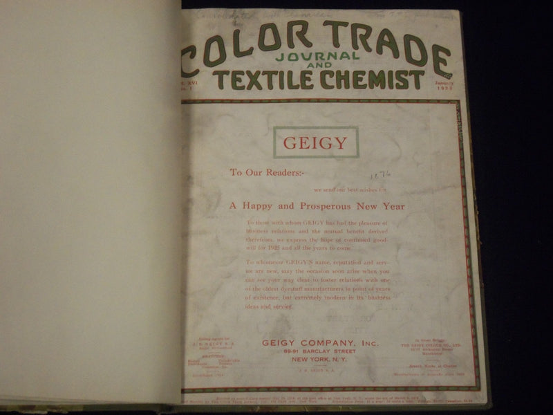 1918-1925 COLOR TRADE JOURNAL MAGAZINE BOUND VOLUME LOT OF 15 - ILLUS. - KD 3080