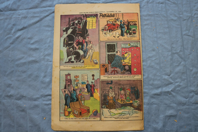 1936 LONG ISLAND SUNDAY PRESS NEWSPAPER COLOR COMICS - LOT OF 2 - NP 9227