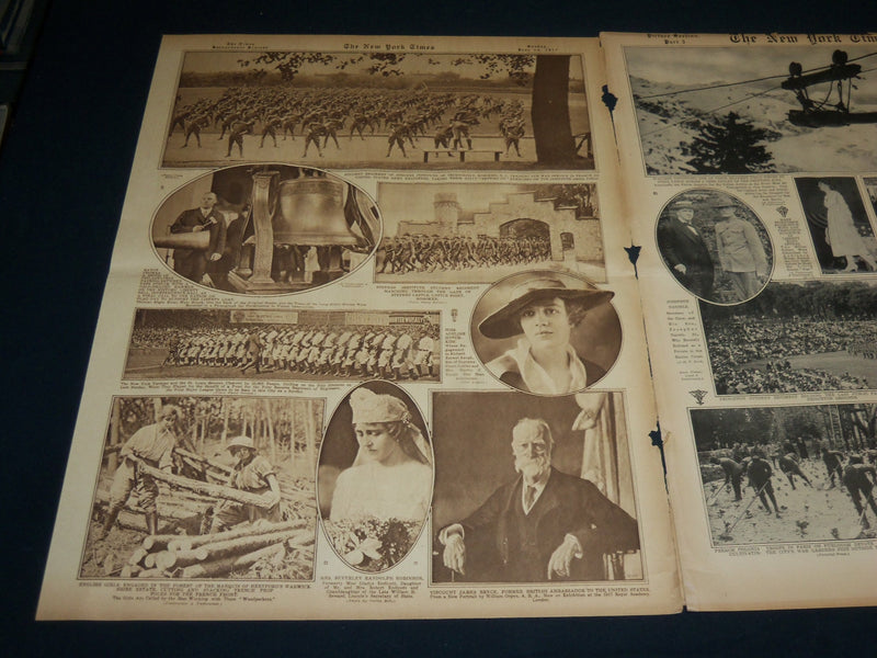 1917 JUNE 24 NEW YORK TIMES ROTO PICTURE SECTION - FORT SHERIDAN - NT 9378