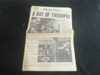 1969 JULY 25 CHICAGO TRIBUNE NEWSPAPER - A DAY OF TRIUMPH! - SPLASHDOWN- NP 5849