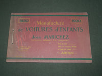 1930 JEAN MARICHEZ VOITURES D'ENFANTS FRENCH CATALOGUE - FR 717