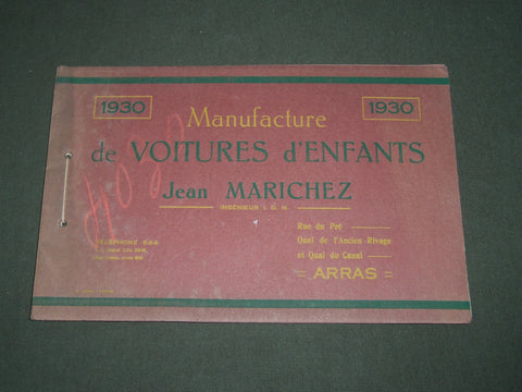 1930 JEAN MARICHEZ VOITURES D'ENFANTS FRENCH CATALOGUE - FR 717
