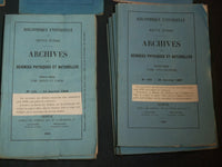 1864-1869 ARCHIVES DES SCIENCES PHYSIQUES ET NATURELLES - LOT OF 59 - WR 1045B