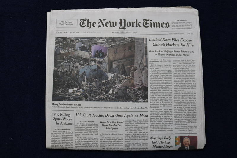 2024 FEB 23 NEW YORK TIMES - LEAKED DATA FILES EXPOSE CHINA'S HACKERS FOR HIRE