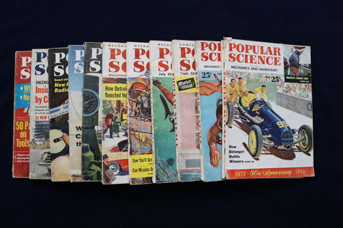 1952-1958 POPULAR SCIENCE MAGAZINE - LOT OF 11 - O 3311