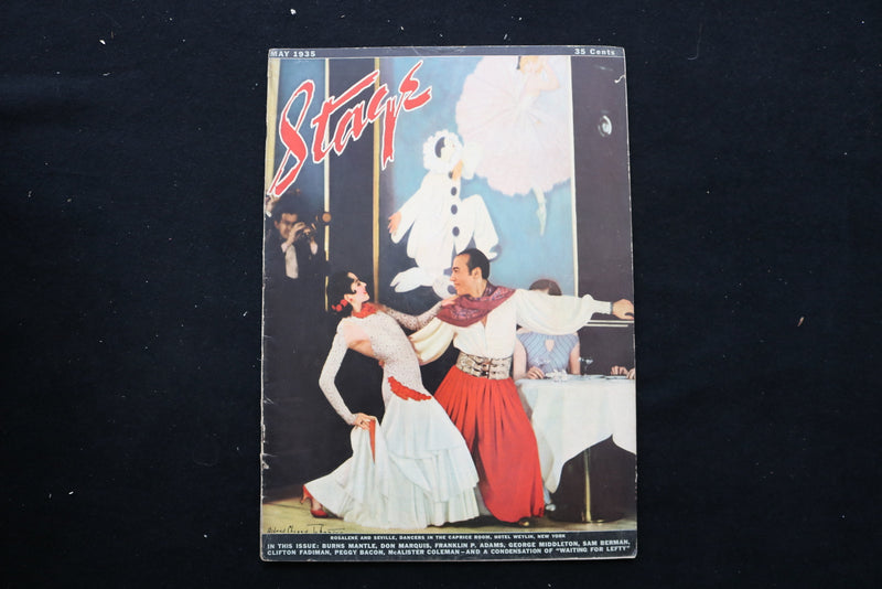 1935 MAY STAGE MAGAZINE - DANCERS ROSALENE AND SEVILLE COVER - E 10827