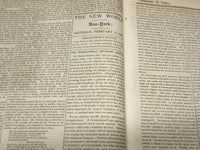 1842 JAN-JUL THE NEW WORLD JOURNAL BOUND VOLUME - DICKENS - LONGFELLOW - R 731P