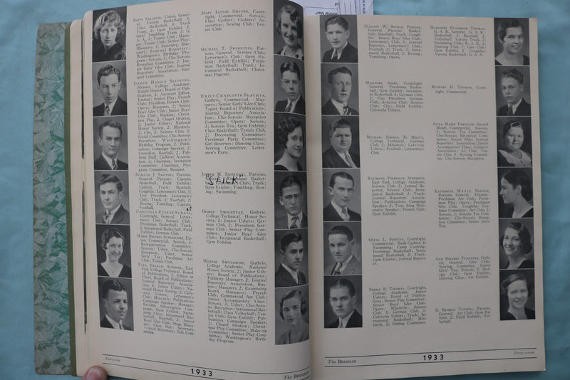 1933 THE BREIDIN COUGLIN HIGH SCHOOL YEARBOOK - WILKES-BARRE, PA - YB 3595