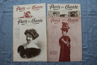 1907 PARIS QUI CHANTE REVUE ILLUSTRATEE MAGAZINE - FRENCH - LOT OF 38 - O 3846