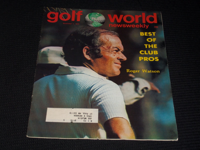 1974 NOVEMBER 1 GOLF WORLD MAGAZINE - ROGER WATSON FRONT COVER - E 6196