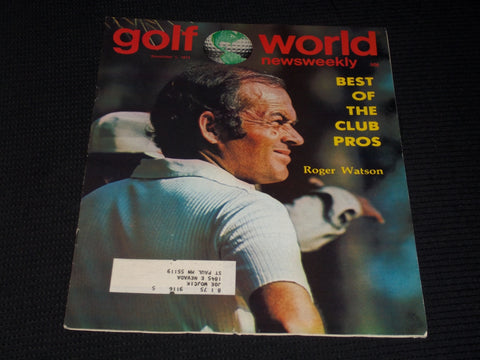 1974 NOVEMBER 1 GOLF WORLD MAGAZINE - ROGER WATSON FRONT COVER - E 6196