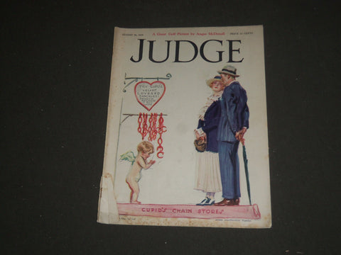 1923 AUGUST 18 JUDGE MAGAZINE - J.M. FLAGG COVER -CUPID'S CHAIN STORES - ST 5439