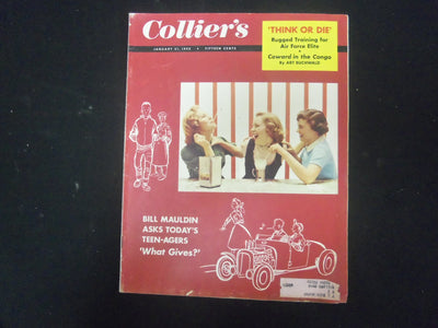 1955 JANUARY 21 COLLIER'S MAGAZINE - GREAT ILLUSTRATIONS, ARTICLES & ADS-ST 4528