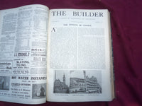 1915 JULY-DECEMBER THE BUILDER U. K. MAGAZINE BOUND VOLUME - FOLD OUTS- C 56