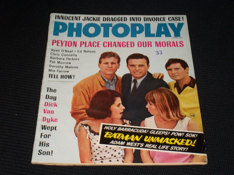 1966 APRIL PHOTOPLAY MAGAZINE - PEYTON PLACE FRONT COVER - E 1449